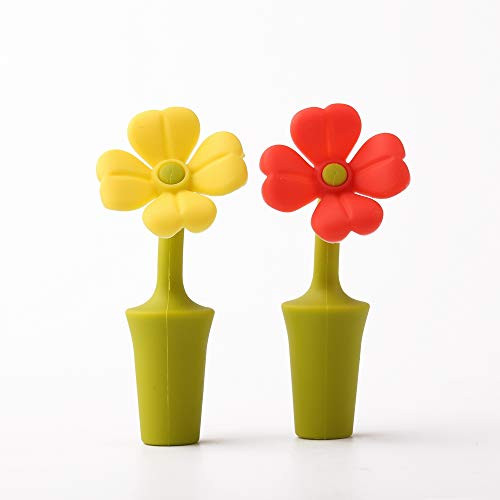 Wine Bottle Stopper Wine Corks Saver Sealer Set of Wine Gifts Silicone Flower Wine Bottle Stoppers 2-Pack in Multi-Color Silicone Reusable Wine Bottle Stopper And Beverage Bottle Stoppers Wine Bottle Stopper Wine Corks Saver Sealer Set of Wine Gifts Silicone Flower Wine Bottle Stoppers 2-Pack in Multi-Color Silicone Reusable Wine Bottle Stopper And Beverage Bottle Stoppers