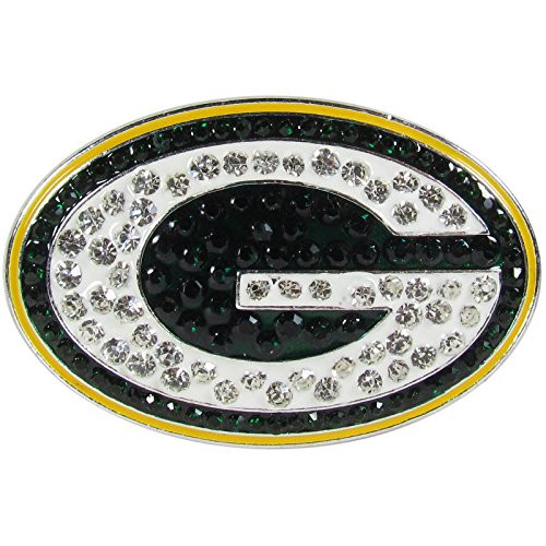 NFL Siskiyou Sports Womens Green Bay Packers Crystal Pin One Size Team Color