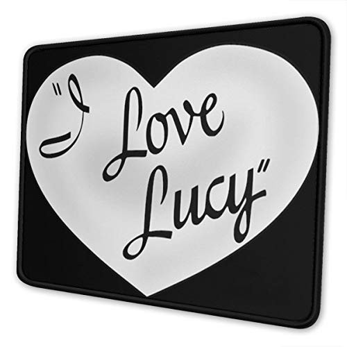 Mouse Pad with Stitched Edge Gaming Mouse Mat Non-Slip Rubber Base Mousepad for Laptop Computer Pc 10×12 Inches I Love Lucy