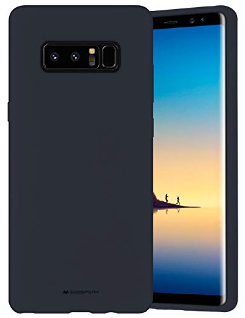 Goospery Liquid Silicone Case for Samsung Galaxy Note 8 2017 Jelly Rubber Bumper Case with Soft Microfiber Lining Navy NT8-SLC-NVY