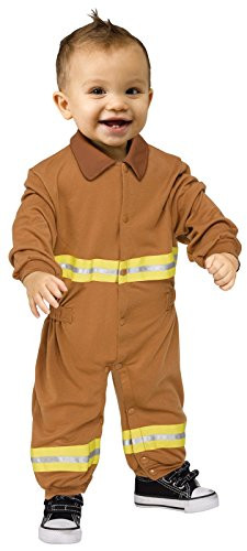 Fun World Boys  Toddler Baby Fireman Costume  Brown  Small