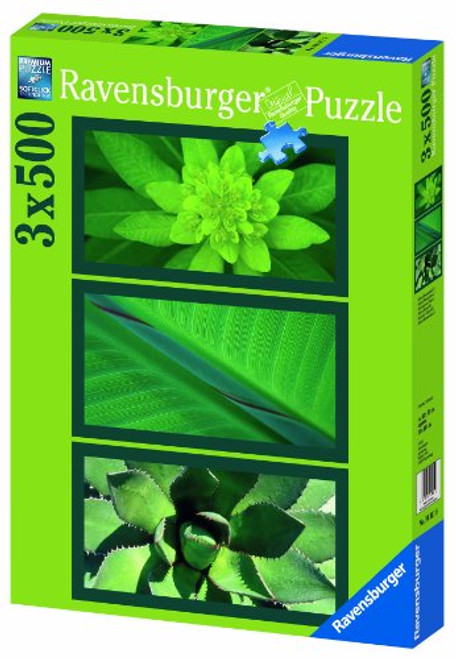 Ravensburger Natural Impressions In Green 3 x 500 Piece Puzzles