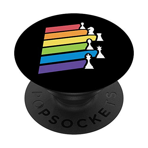 Retro Chess Shirts For Men Women Coach Chess Club Pieces PopSockets PopGrip  Swappable Grip for Phones   Tablets