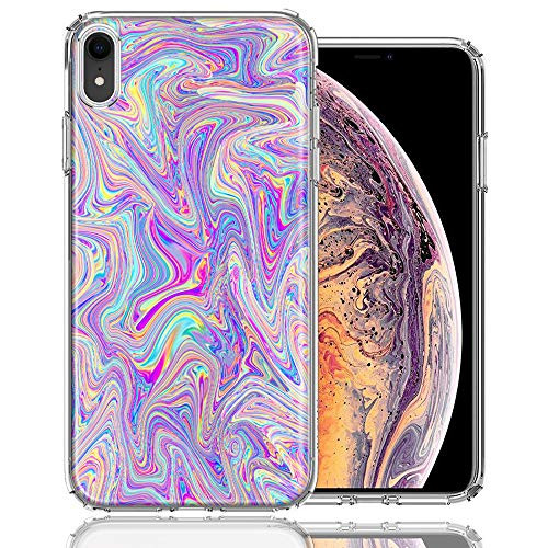 for Apple iPhone XR Paint Swirl Design Double Layer Phone Case Cover