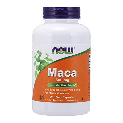 NOW Supplements  Maca Lepidium meyenii 500 mg  For Men and Women  Reproductive Health*  250 Veg Capsules