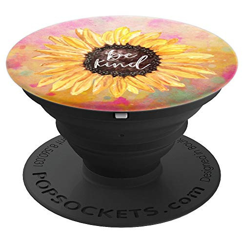 Sunflower Be Kind Watercolor Anti-bullying Sunflowers PopSockets Grip and Stand for Phones and Tablets