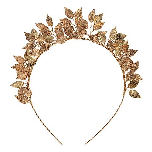 Anglacesmade Bridal Leaf Tiara Crown Gold Leaf Headband Handmade Leaf Headpiece for Wedding Prom Party Festival Hair Jewelry Gold Anglacesmade Bridal Leaf Tiara Crown Gold Leaf Headband Handmade Leaf Headpiece for Wedding Prom Party Festival Hair Jewelry Gold