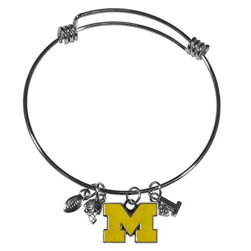 NCAA Siskiyou Sports Womens Michigan Wolverines Charm Bangle Bracelet One Size Team Color