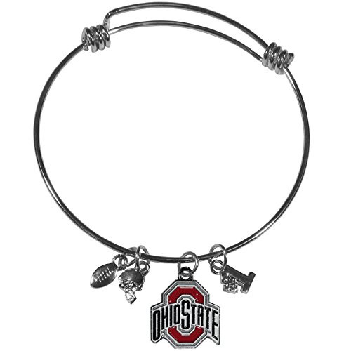 NCAA Siskiyou Sports Womens Ohio State Buckeyes Charm Bangle Bracelet One Size Team Color