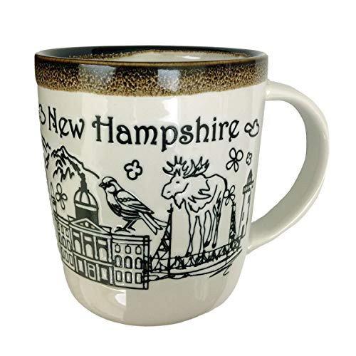 New Hampshire State Skyline Souvenir Ceramic Coffee Mug Classic Design New Hampshire Animals Durable Long lasting Coffee Cup