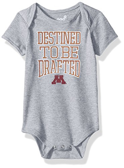 NCAA by Outerstuff NCAA Minnesota Golden Gophers Newborn Infant Destined Short Sleeve Bodysuit Heather Grey 24 Months NCAA by Outerstuff NCAA Minnesota Golden Gophers Newborn Infant Destined Short Sleeve Bodysuit Heather Grey 24 Months