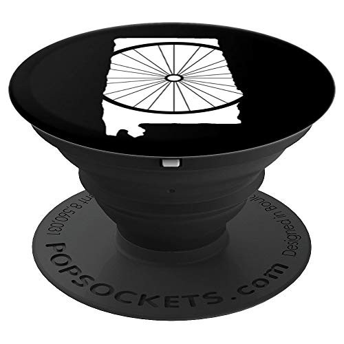 Alabama Bike Wheel  AL Cycling Gear  Alabama Bicyclist PopSockets Grip and Stand for Phones and Tablets