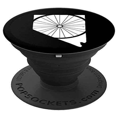 Nevada Bike Wheel  NV Cycling Gear  Nevada Bicyclist PopSockets Grip and Stand for Phones and Tablets