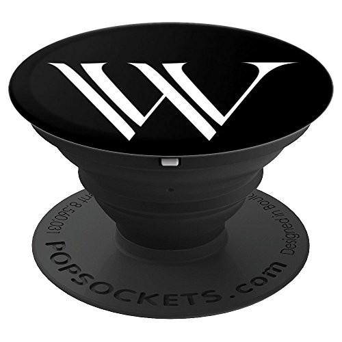 Letter W Initial Gift Original Design Block Font Monogram W PopSockets Grip and Stand for Phones and Tablets