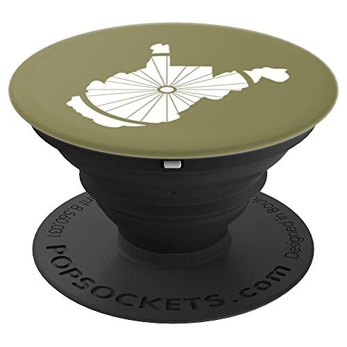 West Virginia Bike Wheel WV Cycling Gear WV Bicyclist PopSockets Grip and Stand for Phones and Tablets West Virginia Bike Wheel WV Cycling Gear WV Bicyclist PopSockets Grip and Stand for Phones and Tablets
