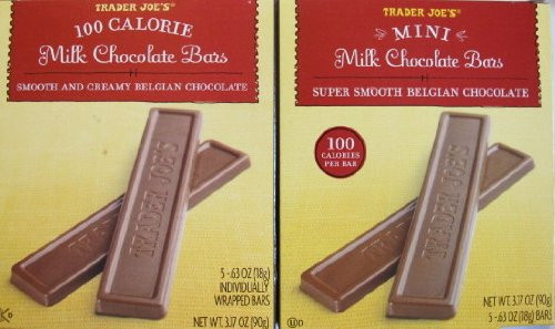2 Boxes Trader Joe s Mini Milk Chocolate Bars---100 Calories Per Bar