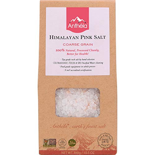 Anthela Himalayan Pink Salt Coarse Grain ECO Paper Box 10-5oz Premium Organic Gourmet 100 Pure Ancient Mineral Sea Salt- Natural and Amazing Flavor- Non-GMO Kosher Halal Sedex Certified- Anthela Himalayan Pink Salt Coarse Grain ECO Paper Box 10-5oz Premium Organic Gourmet 100 Pure Ancient Mineral Sea Salt- Natural and Amazing Flavor- Non-GMO Kosher Halal Sedex Certified-