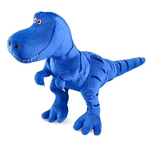 Blue Stuffed Dinosaur Plush Toy  Plush Dinosaur Stuffed Animal  Tyrannosaurus Rex Dinosaur Toy for Baby Girl Boy Kids Birthday Gifts  11×5×13-9 inch
