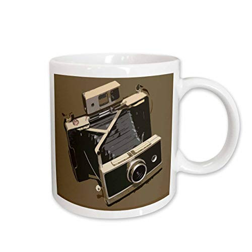 3dRose Picture of a Old Vintage Classic Camera with Bellows Mug  11-Ounce