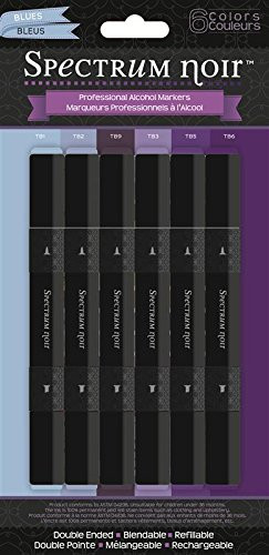 Crafter s Companion Spectrum Noir Alcohol Markers 6-Pkg Blues