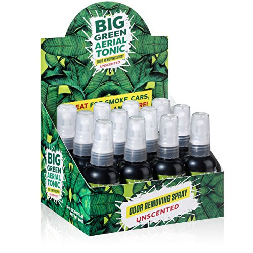 Big Green Smoke Odor Eliminator Spray Unscented | Removes Smell from Cars, Bathrooms, Homes 2oz (Case of 12)