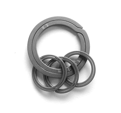 Titanium Quick Release Keyrings Labor-saving Large Mini Key Rings Organize Kit 1-38 3 0-78  by BANG TI