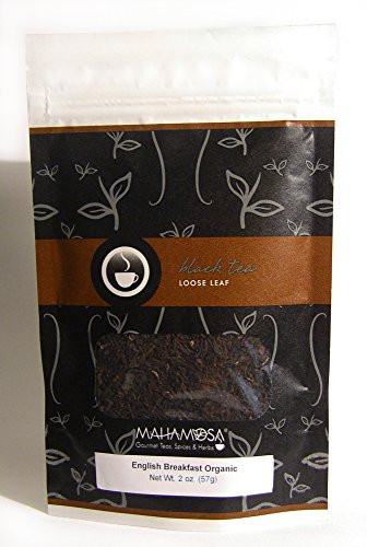 Mahamosa English Breakfast Organic 2 oz - Classic Black Tea Blend Loose Leaf Looseleaf