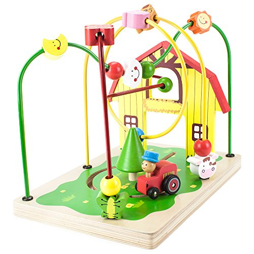 Imagination Generation Wooden Wonders Busy Barnyard Bead Maze