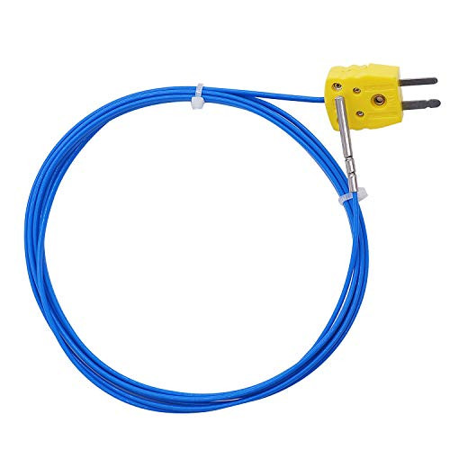 Waterproof K-Type Sensor Probes Metal HeadProbe for K-Type Probe Thermocouple Sensor   Meter Temperature Controller with Plug  Long Probe 30MM Temperature Range from 0 to 600 °C TA-6340-W-C-30mm