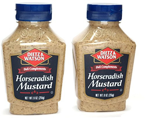 Dietz Watson Deli Compliments Horseradish Mustard 9oz Bottle Pack of 2 Dietz Watson Deli Compliments Horseradish Mustard 9oz Bottle Pack of 2