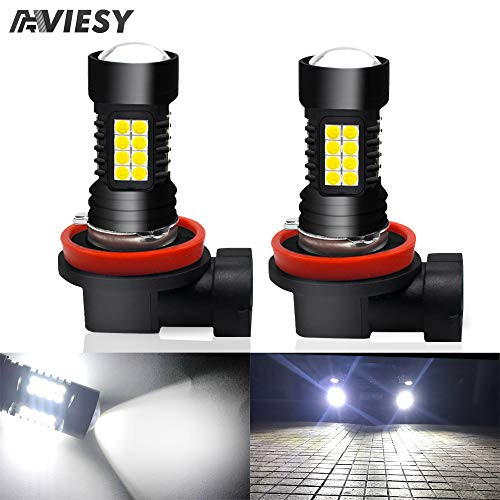 Viesyled H11 H8 H9 LED Fog Lights Bulbs 3030SMD 1800 Lumens 6000K DRL Daytime Running Light Bulb Replacement Super Bright White Pack of 2  2 Year Warranty