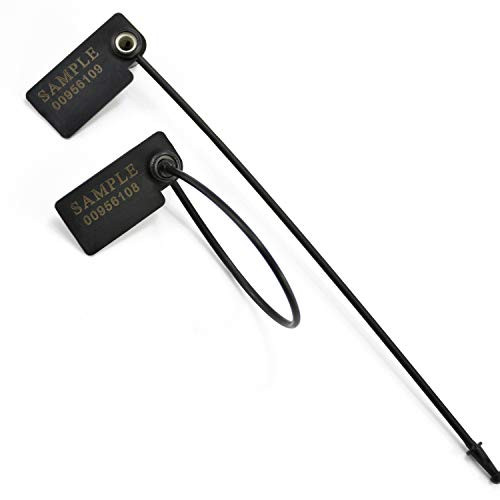 YAFENG 100Pcs Black Disposable Self-locking Security Seals Pull Tight Plastic Zip Ties Tamper Seal for Container