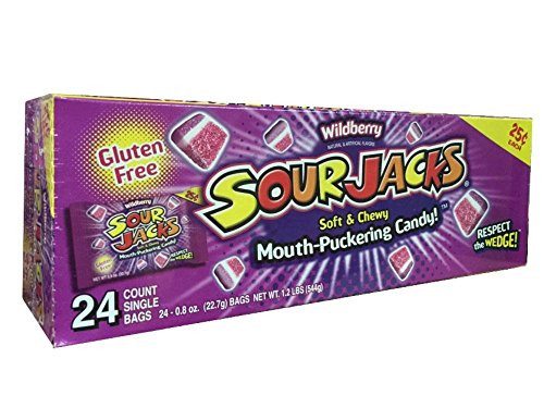 SOUR JACKS Sour Candies  Wildberry  24 Count