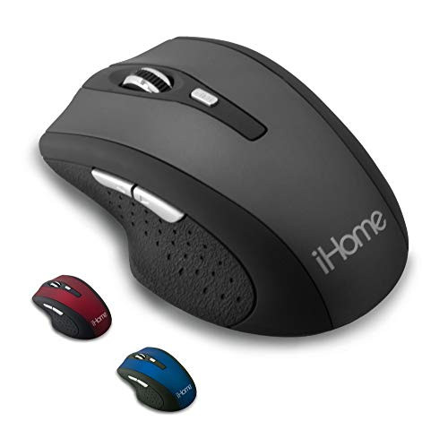 iHome Precision Wireless Desktop Mouse with Scroll Wheel  2 Buttons  and Web Navigation Mac and PC Compatible Black