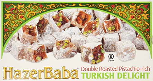 Hazer Baba Turkish Delight Double Roasted Pistachio-rich 350 g 12-25 oz by Hazer Baba Turkish Delight