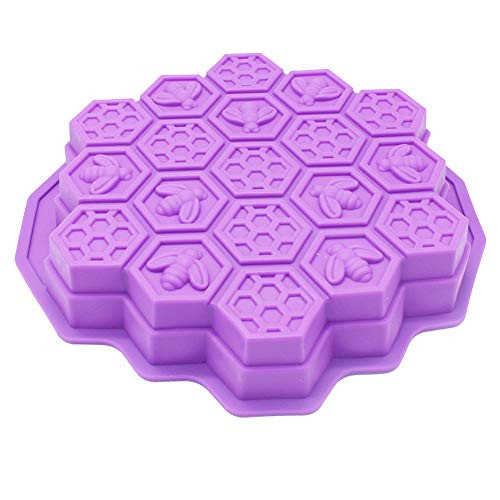 X-Haibei Bee Honeycomb Pull Apart Cake Baking Pan Silicone Soap Gelatin Bath Bomb Mold