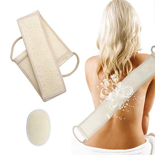 Loofah Back Scrubber Exfoliating Loofah Shower Back Scrubber Exfoliating Sponge Pad Set for Women and Men Body Scrubbers for Use in Shower to Deep Clean Invigorate Your Skin 3-14 x 27-5 inch Loofah Back Scrubber Exfoliating Loofah Shower Back Scrubber Exfoliating Sponge Pad Set for Women and Men Body Scrubbers for Use in Shower to Deep Clean Invigorate Your Skin 3-14 x 27-5 inch