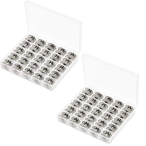 Metal Sewing Machine Bobbins - Class 15 Bobbins for Brother Sewing Machine 50 pcs - Premium Quality Metal Bobbins for Singer Sewing Machine with Case - Kenmore Babylock Janome - by LiWiTen Metal Sewing Machine Bobbins - Class 15 Bobbins for Brother Sewing Machine 50 pcs - Premium Quality Metal Bobbins for Singer Sewing Machine with Case - Kenmore Babylock Janome - by LiWiTen