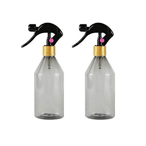 LONGWAY 10Oz Fine Mist Trigger Sprayer  Refillable Spray Container BPA Free- Plastic Spray Bottle 2pcs  Gray