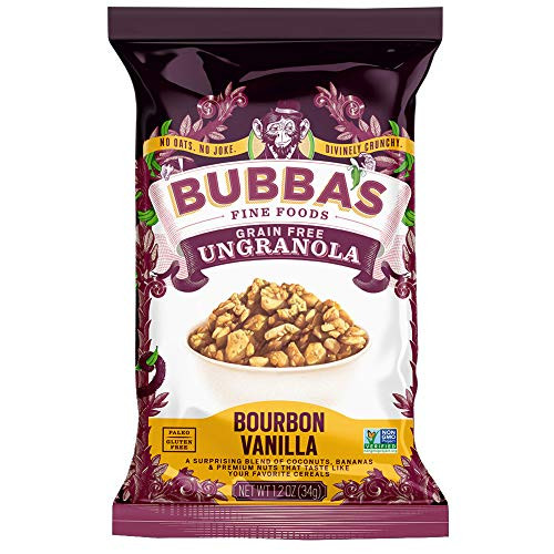 Bubba s Fine Foods Grain Free Granola Cereal Bourbon Vanilla 1-2oz Single Serve Pack of 8 Bubba s Fine Foods Grain Free Granola Cereal Bourbon Vanilla 1-2oz Single Serve Pack of 8