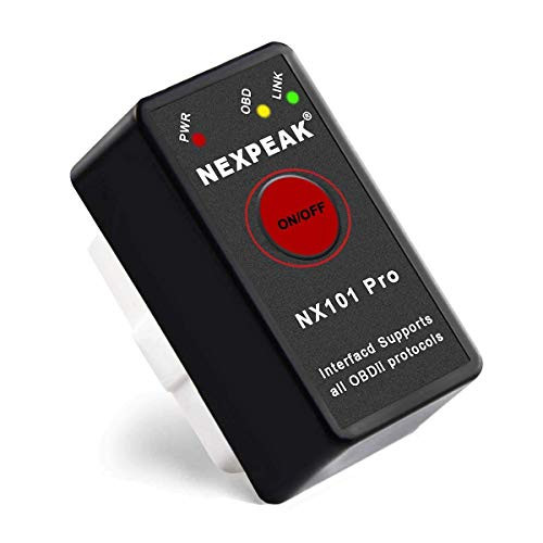 NEXPEAK Bluetooth OBD II Scanner ELM 327 V1-5 OBD2 Car Diagnostic Scan Tool ON-Off Switch Auto Code Reader Android Device