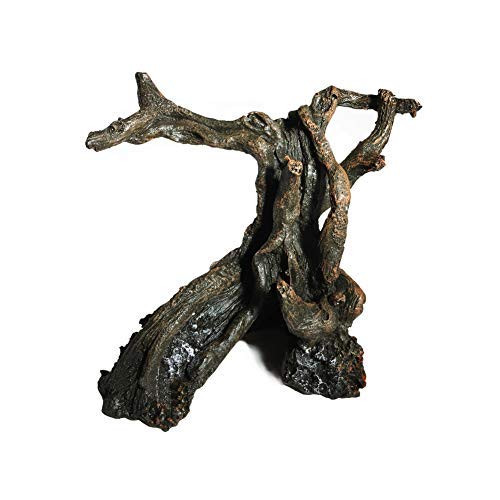 OMEM Reptile Breeding Box Shelter Habitat Decor Terrarium Hideout Tree Trunk Humidify Hides Caves