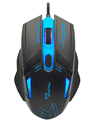Gaming Mouse Wired  4 Adjustable DPI Levels  7 Circular   Breathing LED Light  AIKUN MORPHUS GX51 Wired Mouse Used for Games and Office Laptop  PC  Mac