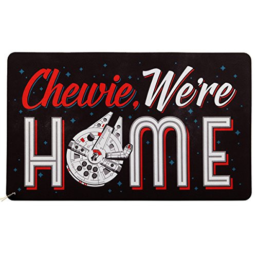 Open Road Brands | Vintage Retro Tin Sign - Chewie We're Home Door Mat - Great for Man Caves, Garage Art, and Home Decor Open Road Brands | Vintage Retro Tin Sign - Chewie We're Home Door Mat - Great for Man Caves, Garage Art, and Home Decor