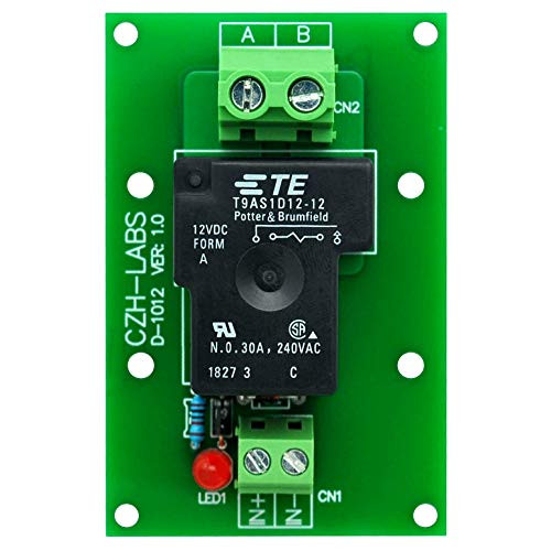 CZH-Labs 12V Passive SPST-NO 30Amp Power Relay Module Board-