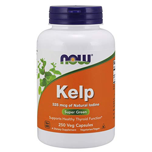 NOW Supplements Kelp 325 mcg of Natural Iodine Supports Healthy Thyroid Function* Super Green 250 Veg Capsules NOW Supplements Kelp 325 mcg of Natural Iodine Supports Healthy Thyroid Function* Super Green 250 Veg Capsules