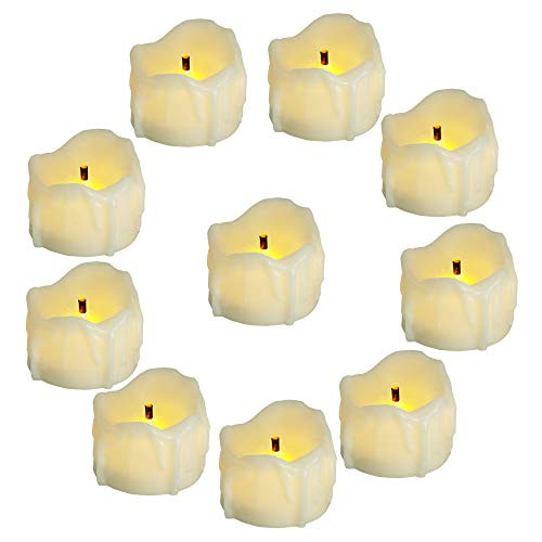 Tea Lights  Flameless Flickering LED Tea Lights Candles  Realistic Bright Flameless LED Tea Light Candles  Battery Operated Fake Candles  LED Flameless Votive Candles  Unscented Tealight  Pack of 12