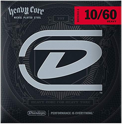 Dunlop DHCN1060 Heavy Core Heavy Nickel Wound Guitar Strings 0-10-0-60 7-Strings
