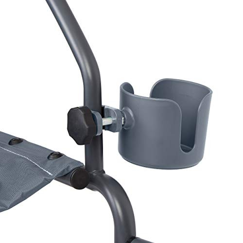 Medline Universal Cup Holder for Rollator Walkers  Transport Chairs  and Wheelchairs  Gray