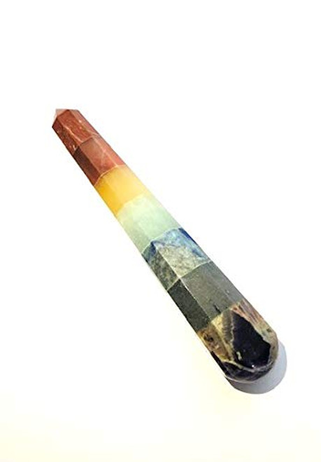 CRYSTALMIRACLE Seven Chakra Generator Point Wand Crystal Healing Metaphysical Gemstone Reiki FENG Shui Gift Positive Energy Peace Health Wealth Success Spiritual Meditation Aura CRYSTALMIRACLE Seven Chakra Generator Point Wand Crystal Healing Metaphysical Gemstone Reiki FENG Shui Gift Positive Energy Peace Health Wealth Success Spiritual Meditation Aura